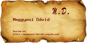 Meggyesi Dávid névjegykártya